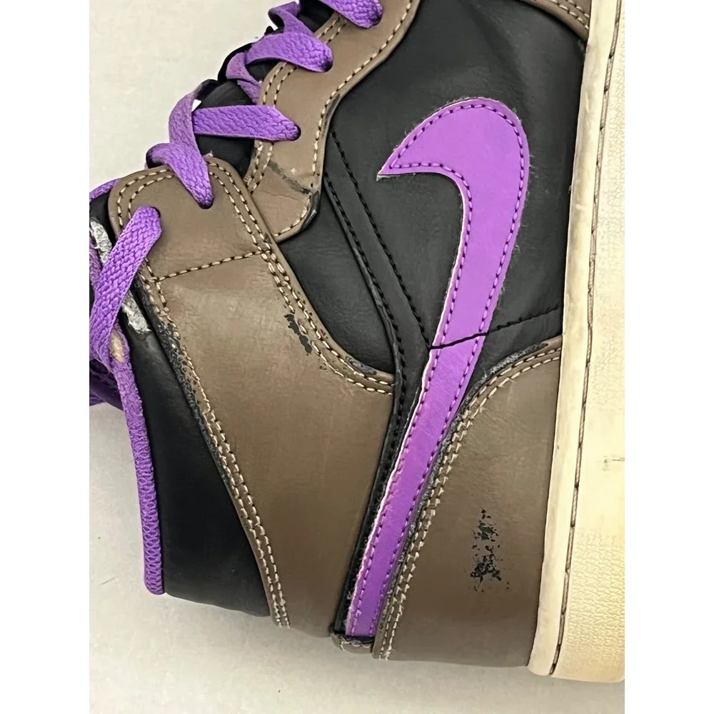 Air Jordan 1 Mid Palomino Wild Berry Brown Black Purple DQ8426-215 Mens Shoes